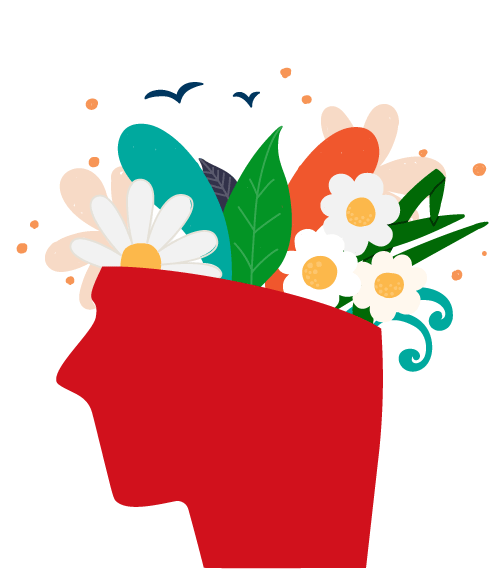 Crisi di Panico Treviso - Illustrazione Testa con Fiori