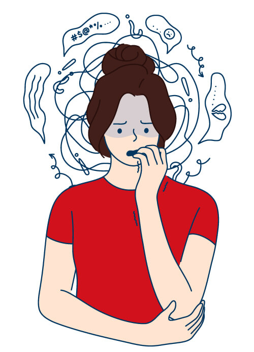 Crisi di Panico Treviso - Illustrazione Donna Nervosa