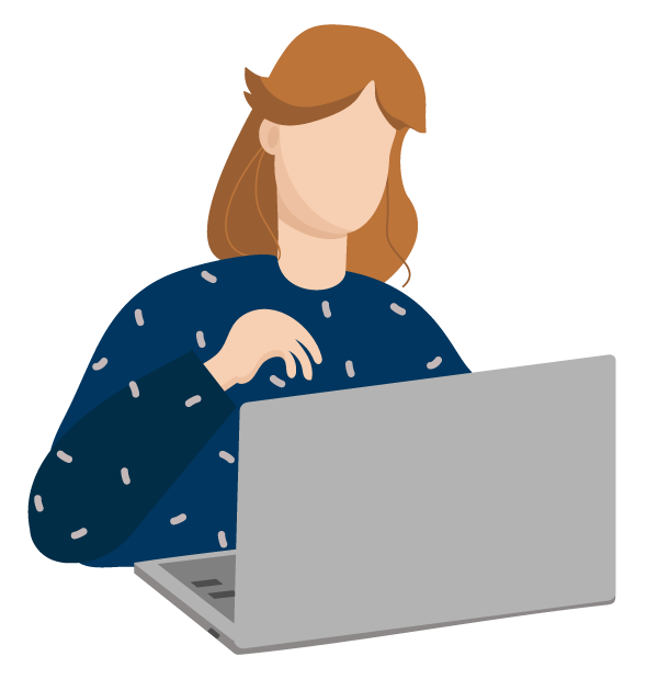 Problemi Relazionali Treviso - Illustrazione Donna al Computer