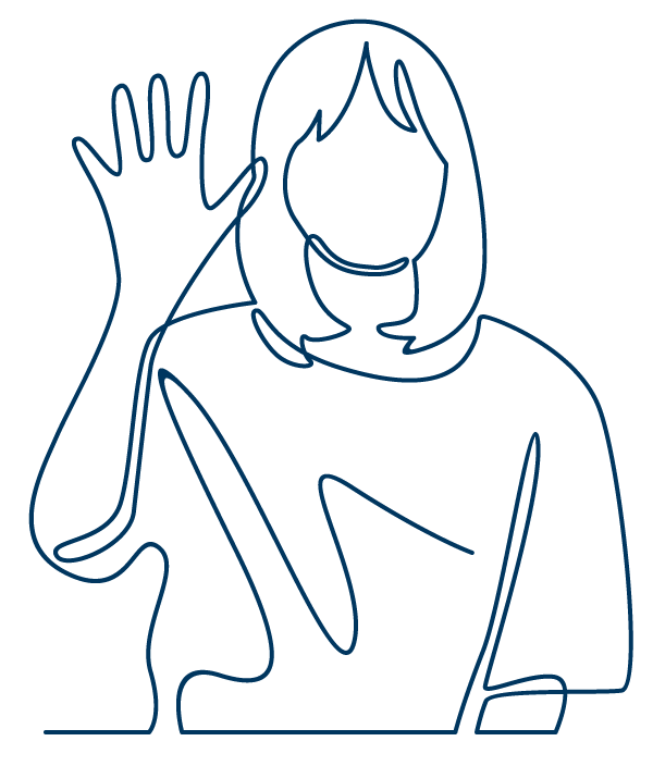 Problemi Relazionali Treviso - Illustrazione Silhouette Donna che Saluta