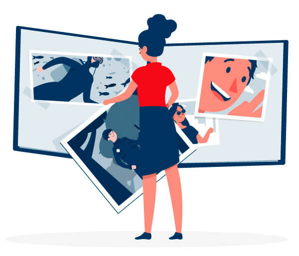 Terapia EMDR Treviso - Illustrazione Donna che Riordina Foto